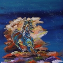 Reining Thunder 20x20 ins Giclee Canvas|$350